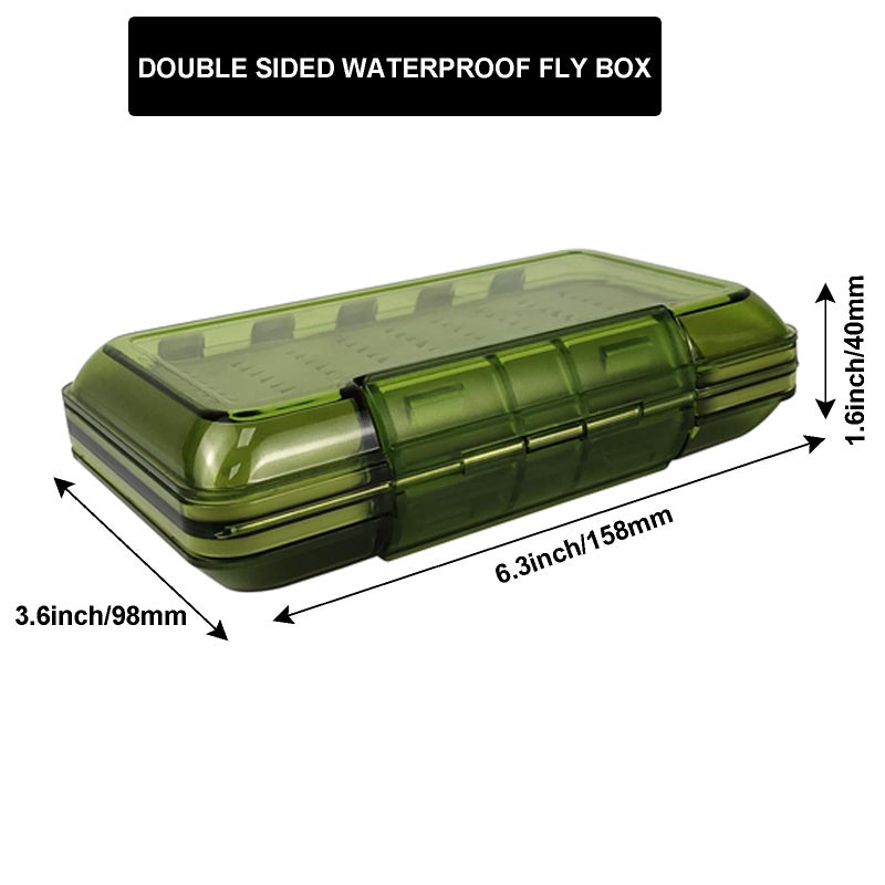 Aventik Waterproof Fly Box Lightweight Flies Lure Case Easy Grip Fishing Box (H031MB) - Image 2